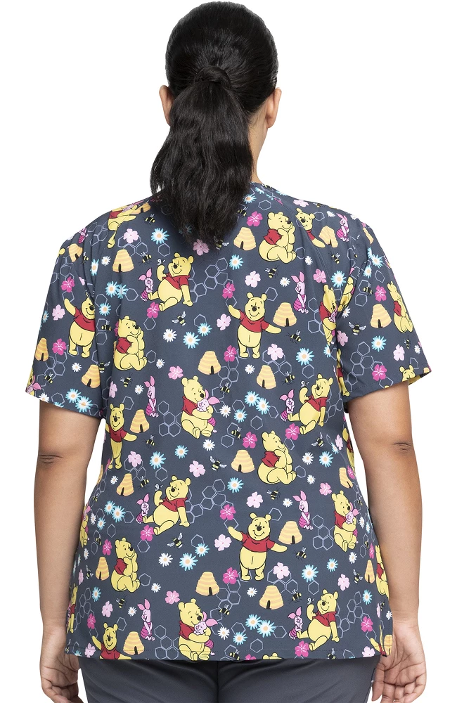 Cherokee Clearance Women's Bee's Knees Print Scrub Top - Image 2