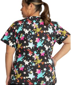 Cherokee Clearance Women's Stars Of Sesame Print Scrub Top 3 Cherokee Clearance Women's Stars Of Sesame Print Scrub Top -Silverts-shop 2 ck tf659 printclearance 650