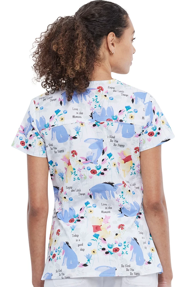 Cherokee Clearance Women's Be Eeyore Print Scrub Top - Image 2