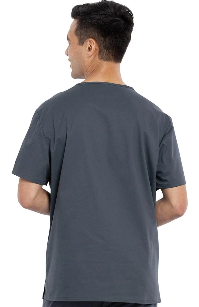 Cherokee Clearance Men's Lightning Mcqueen Print Scrub Top - Image 2