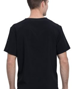 Cherokee Clearance Men's V-Neck Fist Bump Club Print Scrub Top -Silverts-shop 2 ck tf708 printclearance 650 2