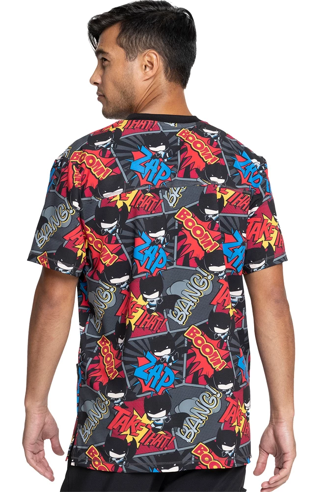 Cherokee Clearance Men's Zap Print Scrub Top - Image 2