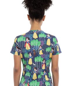 Cherokee Clearance Women's Woodland Stroll Print Scrub Top -Silverts-shop 2 ck tf732 printclearance 650