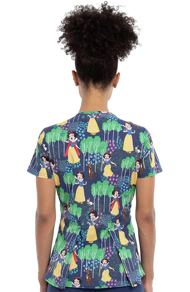 Cherokee Clearance Women's Woodland Stroll Print Scrub Top - Image 2