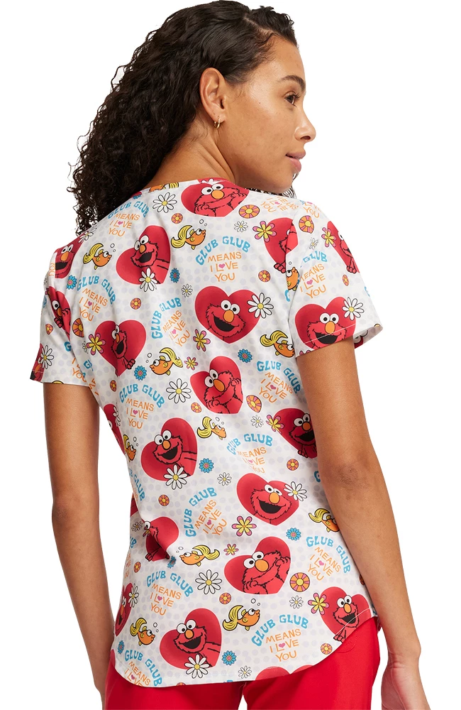 Cherokee Women's Glub Glub Print Scrub Top - Image 2