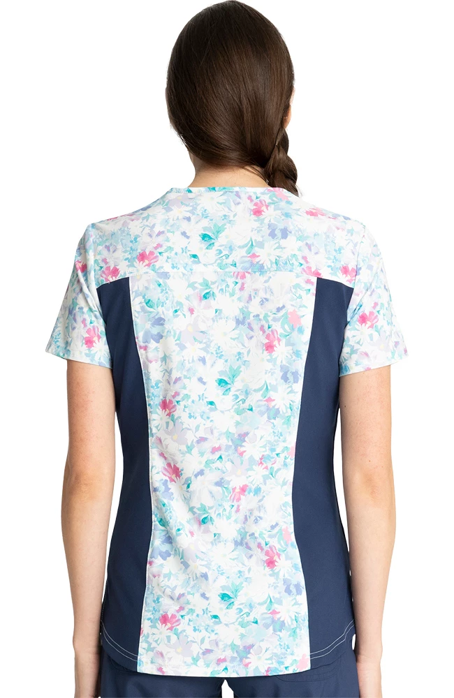Cherokee Clearance Women's Find Joy Print Scrub Top - Image 2