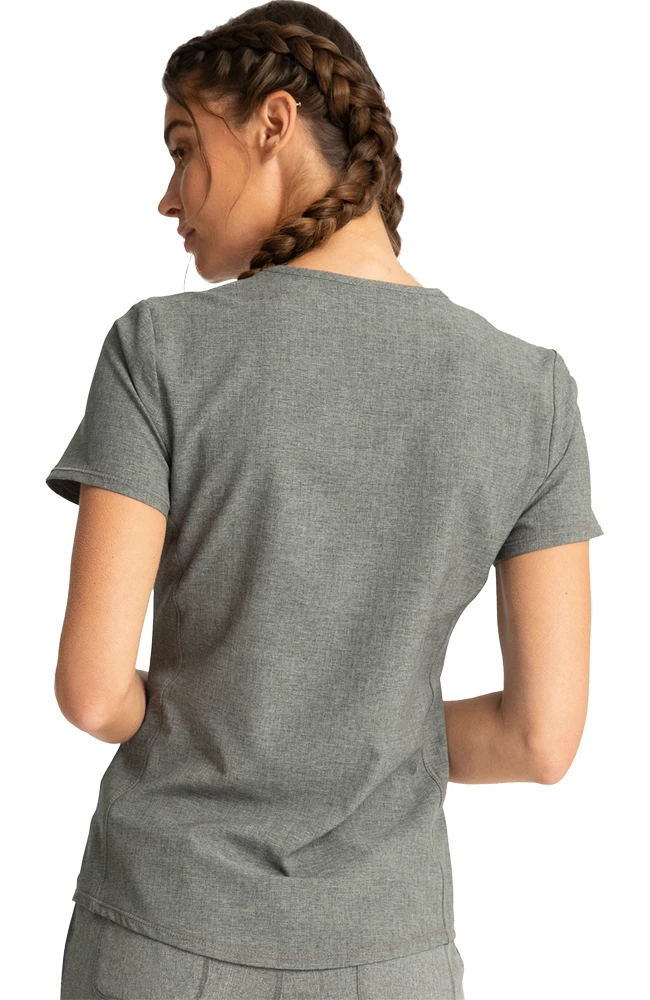 Cherokee Clearance Women's Fairy Wings Print Scrub Top - Image 2