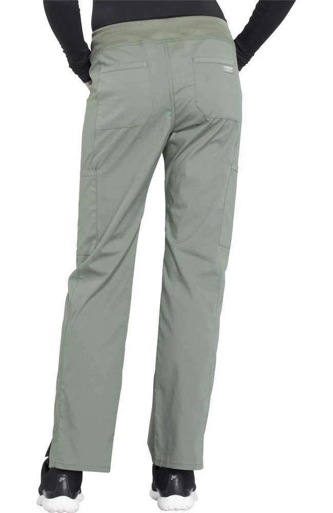Cherokee Workwear Clearance Women's Elastic Waistband Pull On Cargo Scrub Pant - Image 2