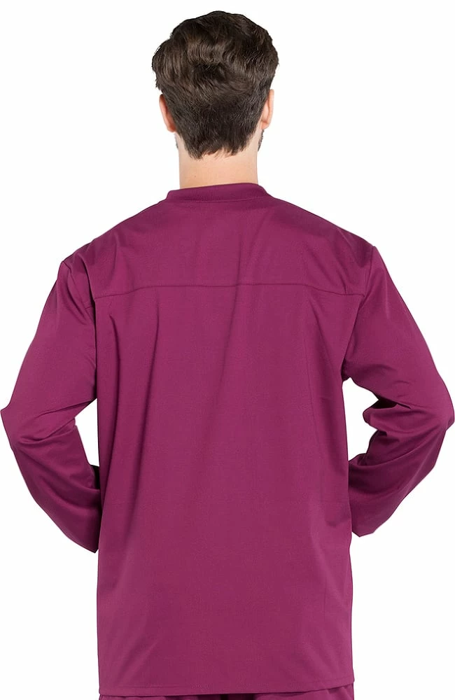 Cherokee Workwear Clearance Men's Snap Front Warm-Up Solid Scrub Jacket - Image 2