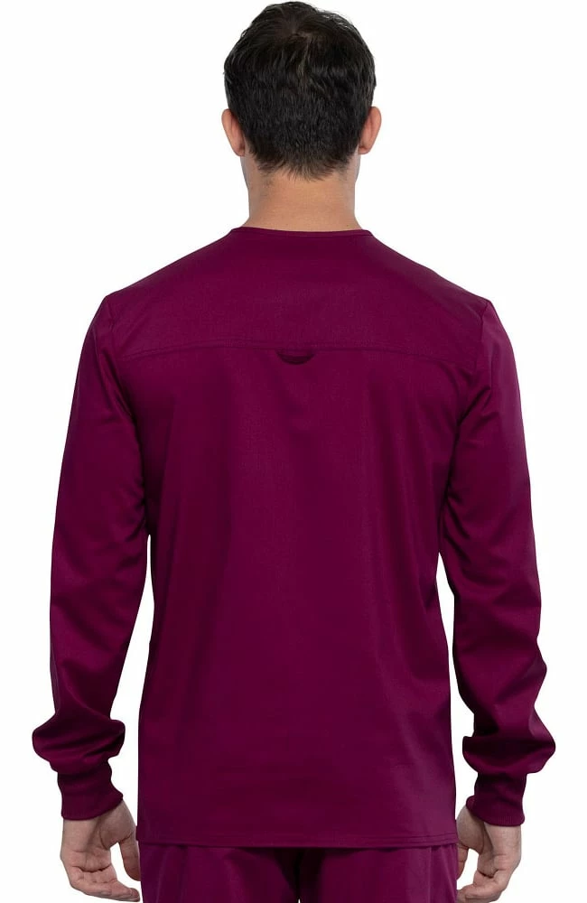 Cherokee Workwear Clearance Men's Snap Front Solid Scrub Jacket - Image 2