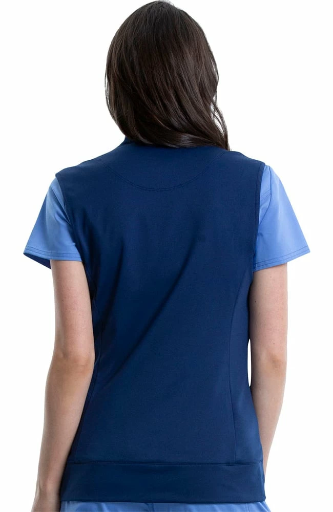 Cherokee Workwear Women's Knit Solid Scrub Vest - Image 2