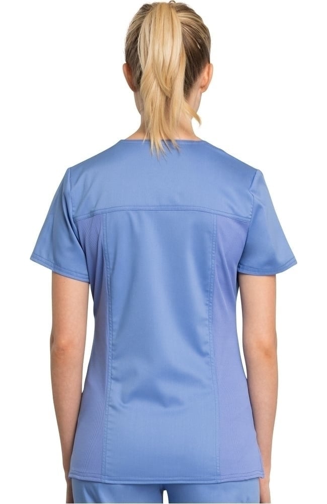 Women's Mock Wrap Solid Scrub Top Cherokee Workwear Women's Mock Wrap Solid Scrub Top -Silverts-shop 2 ck ww775ab 650