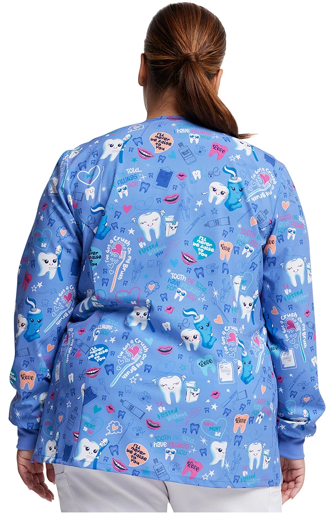 Dickies Women's Fillings For You Print Scrub Jacket - Image 2