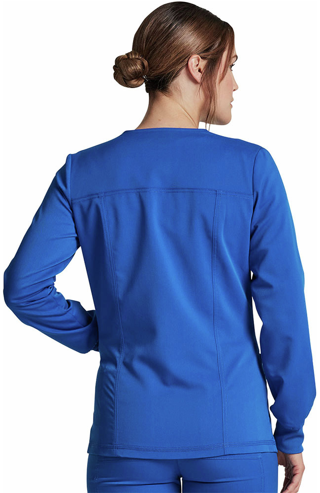 Women's Snap Front Solid Scrub Jacket Dickies Women's Snap Front Solid Scrub Jacket -Silverts-shop 2 di dk380 650