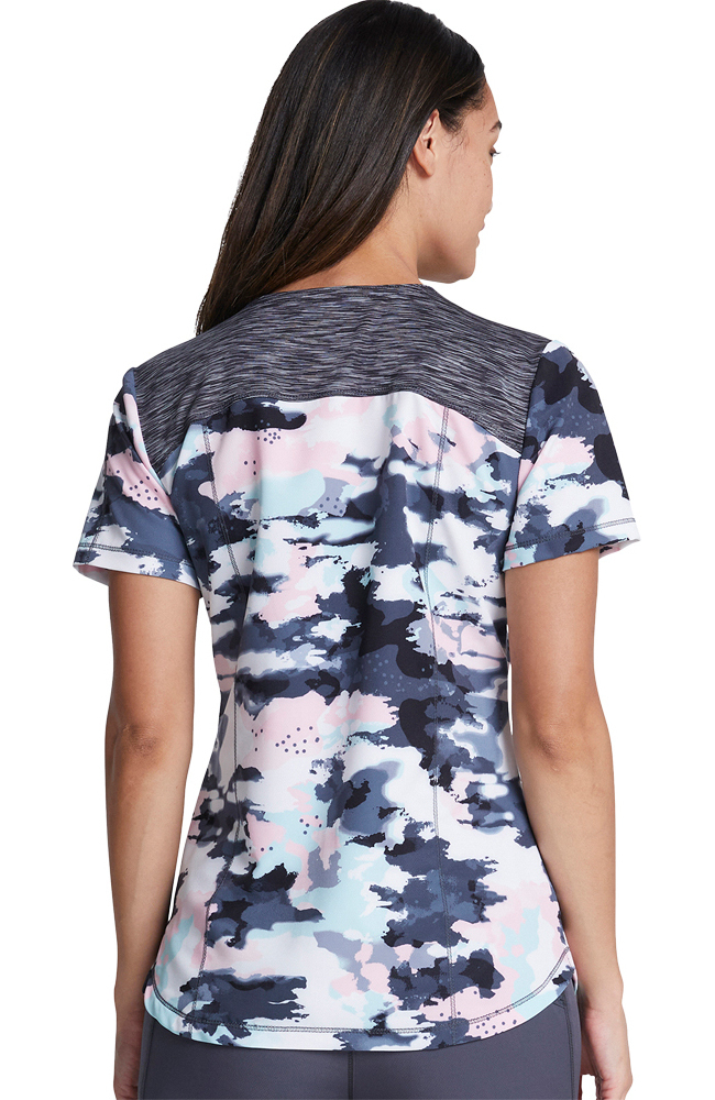 Clearance Women's Soft Side Camo Print Scrub Top Dickies Clearance Women's Soft Side Camo Print Scrub Top -Silverts-shop 2 di dk602 printclearance 650 1