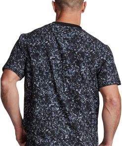 Dickies Clearance Men's Fractured Prism Pewter Print Scrub Top -Silverts-shop 2 di dk607 printclearance 650