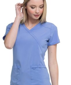 Dickies Women's Mock Wrap Solid Scrub Top 3 Dickies Women's Mock Wrap Solid Scrub Top -Silverts-shop 2 di dk625 650
