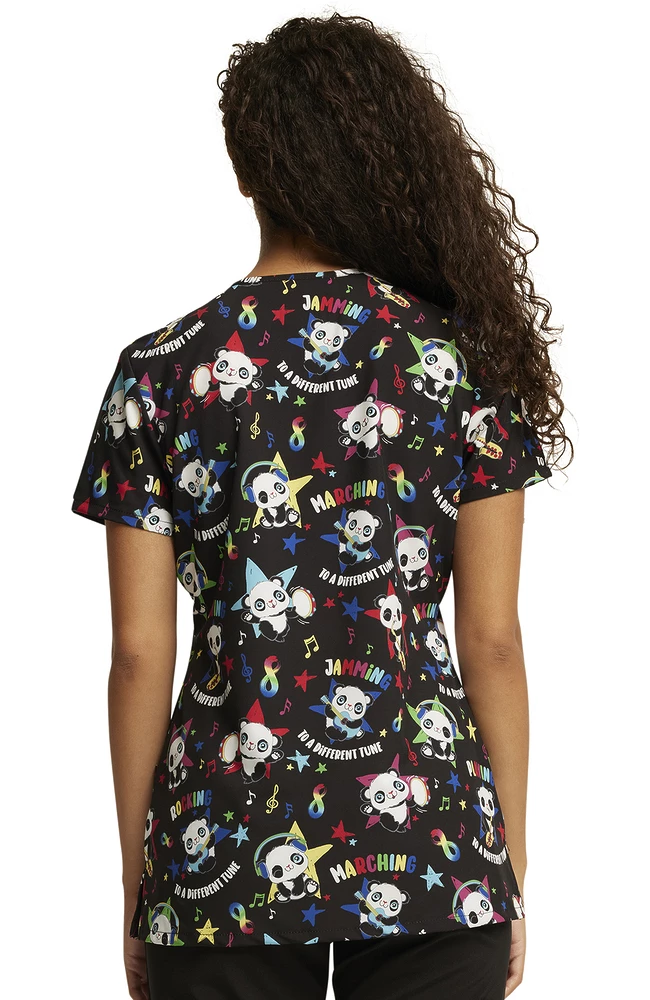 Dickies Women's Different Tune Print Scrub Top - Image 2