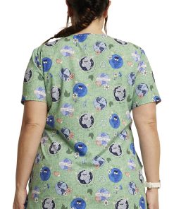 Dickies Women's Happy To Be Here Print Scrub Top -Silverts-shop 2 di dk717 print 650 4