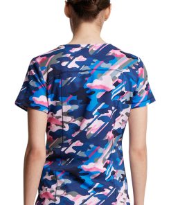 Dickies Women's V-Neck Camo In Line Print Scrub Top -Silverts-shop 2 di dk731 print 650 1