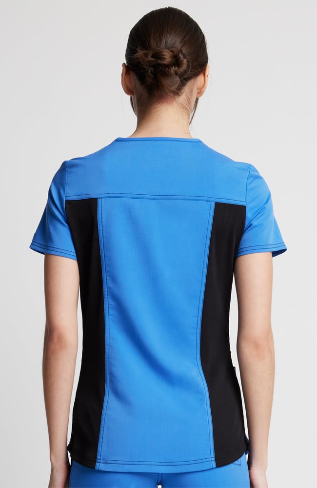 Clearance Women's Knitted Panel Solid Scrub Top Dickies Clearance Women's Knitted Panel Solid Scrub Top -Silverts-shop 2 di dk875 clearance 650