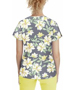 Healing Hands Women's Isabel Sunny Azalea Print Scrub Top -Silverts-shop 2 hh 2218 print 650 1