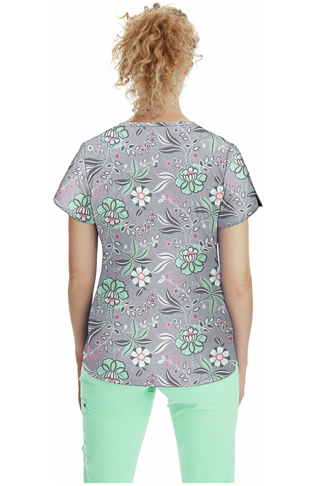 Women's Isabel Simply Sweet Print Scrub Top Healing Hands Women's Isabel Simply Sweet Print Scrub Top -Silverts-shop 2 hh 2218 print 650