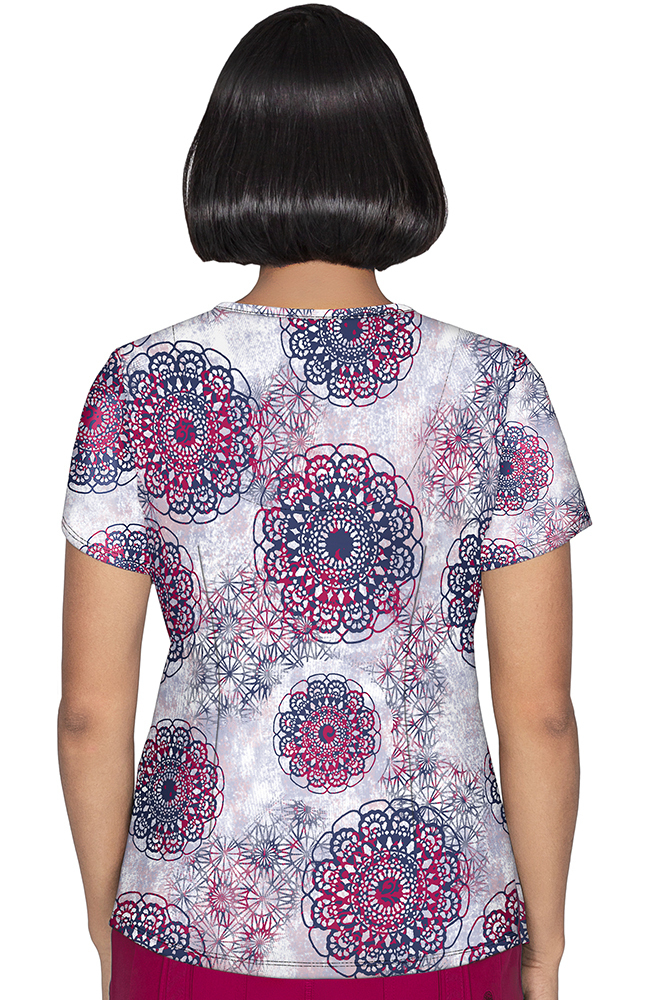 Clearance Women's Isabel Dreamy Lace Print Scrub Top Healing Hands Clearance Women's Isabel Dreamy Lace Print Scrub Top -Silverts-shop 2 hh 2218 printclearance 650 2