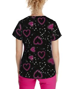 Healing Hands Clearance Women's Isabel Love And Beyond Print Scrub Top -Silverts-shop 2 hh 2218 printclearance 650 4