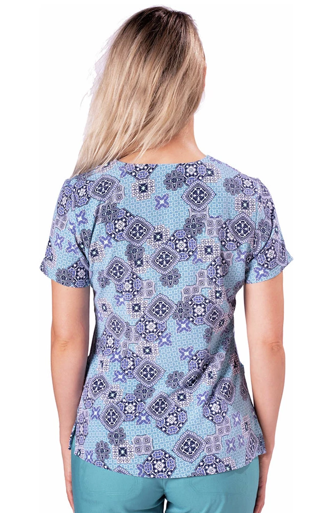 Healing Hands Clearance Women's Amanda Graphic Scenery Print Scrub Top - Image 2