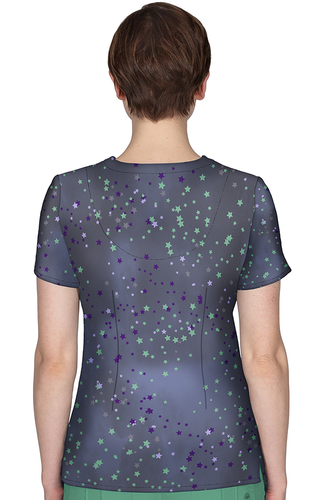 Clearance Women's Amanda Stary Sky Print Scrub Top Healing Hands Clearance Women's Amanda Stary Sky Print Scrub Top -Silverts-shop 2 hh 2266 printclearance 650 9