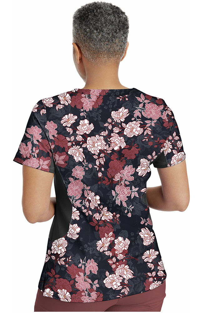 Clearance Women's Jessi Y-Neck Autumn Florals Print Scrub Top Healing Hands Clearance Women's Jessi Y-Neck Autumn Florals Print Scrub Top -Silverts-shop 2 hh 2270 printclearance 650 1