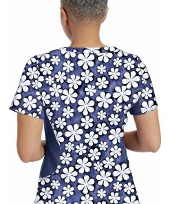 Healing Hands Clearance Women's Jessi Just Daisies Print Scrub Top -Silverts-shop 2 hh 2270 printclearance 650 2