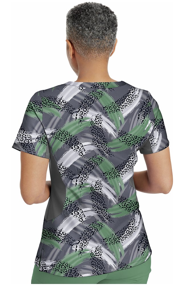 Clearance Women's Jessi Y-Neck Wild Strokes Print Scrub Top Healing Hands Clearance Women's Jessi Y-Neck Wild Strokes Print Scrub Top -Silverts-shop 2 hh 2270 printclearance 650 3