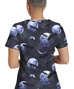 Healing Hands Clearance Women's Jessi Y-Neck Wicked Moon Print Scrub Top 3 Healing Hands Clearance Women's Jessi Y-Neck Wicked Moon Print Scrub Top -Silverts-shop 2 hh 2270 printclearance 650 4