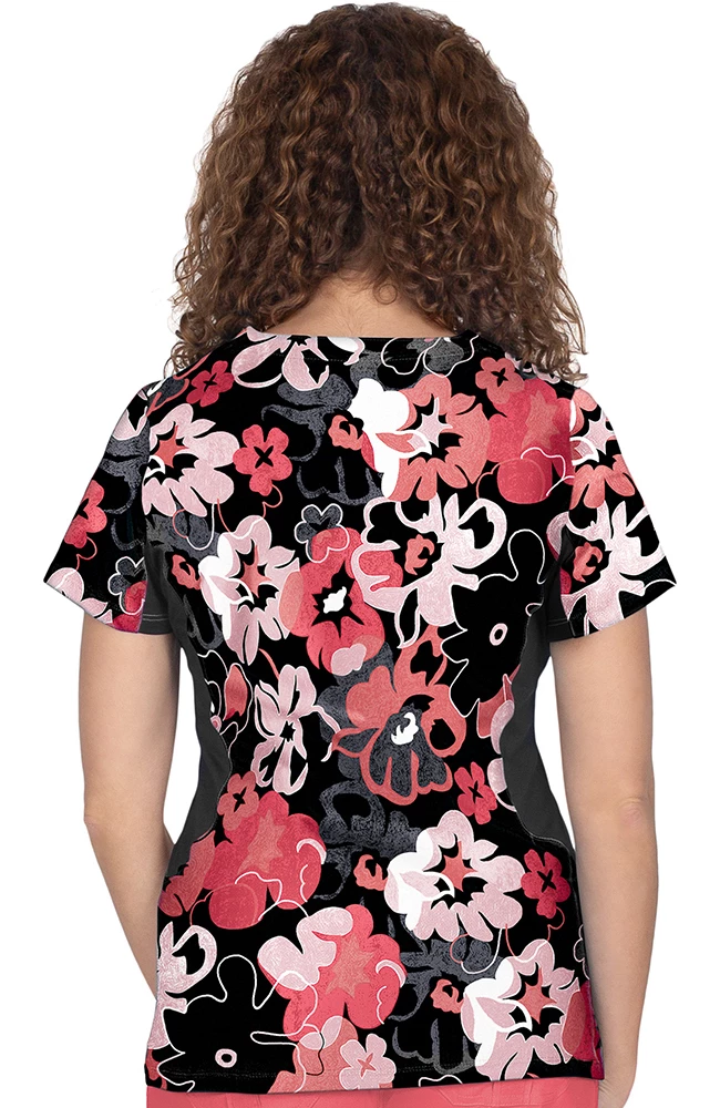Healing Hands Clearance Women's Jessi Autumn Glow Print Scrub Top - Image 2