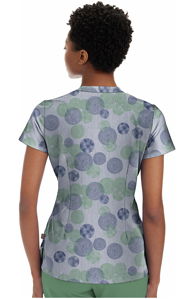 Clearance Women's Ivy Circular Flow Print Scrub Top Healing Hands Clearance Women's Ivy Circular Flow Print Scrub Top -Silverts-shop 2 hh 2271 printclearance 650 1