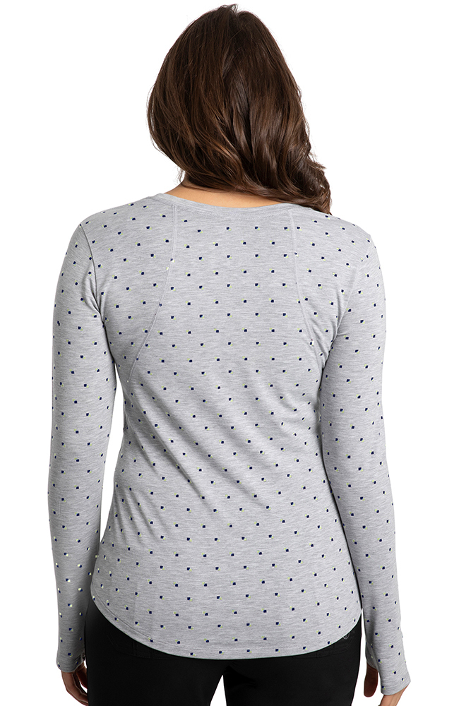 Clearance Women's Mackenzie Navy & Heathered Geo Print Underscrub Healing Hands Clearance Women's Mackenzie Navy & Heathered Geo Print Underscrub -Silverts-shop 2 hh g5051 printclearance 650