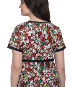 Koi Clearance Women's Luna Holiday Unicorno Print Scrub Top -Silverts-shop 2 ko 1003tk printclearance 650