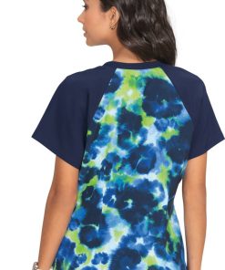 Koi Clearance Women's Journey Cheetah Tie Dye Green Tea Print Scrub Top -Silverts-shop 2 ko 1004pr printclearance 650