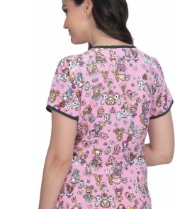 Koi Clearance Women's Eve Kawaii Confections Print Scrub Top -Silverts-shop 2 ko 1017tk printclearance 650 1