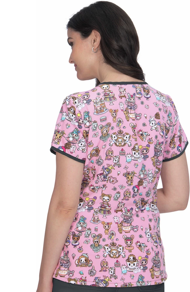 Koi Clearance Women's Eve Kawaii Confections Print Scrub Top - Image 2