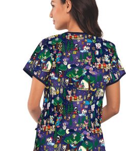 Koi Clearance Women's Eve Summer Camp Print Scrub Top 3 Koi Clearance Women's Eve Summer Camp Print Scrub Top -Silverts-shop 2 ko 1017tk printclearance 650