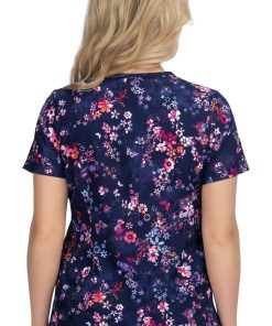 Koi Clearance Women's Lola Keyhole Neck Butterfly Dream Print Scrub Top 3 Koi Clearance Women's Lola Keyhole Neck Butterfly Dream Print Scrub Top -Silverts-shop 2 ko 1027pr printclearance 650 1