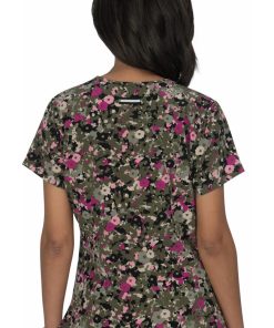 Koi Clearance Women's Early Energy Dainty Camo Print Scrub Top 3 Koi Clearance Women's Early Energy Dainty Camo Print Scrub Top -Silverts-shop 2 ko 1029pr printclearance 650 2