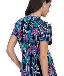 Koi Clearance Women's Early Energy Striped Floral Print Scrub Top 3 Koi Clearance Women's Early Energy Striped Floral Print Scrub Top -Silverts-shop 2 ko 1029pr printclearance 650 3