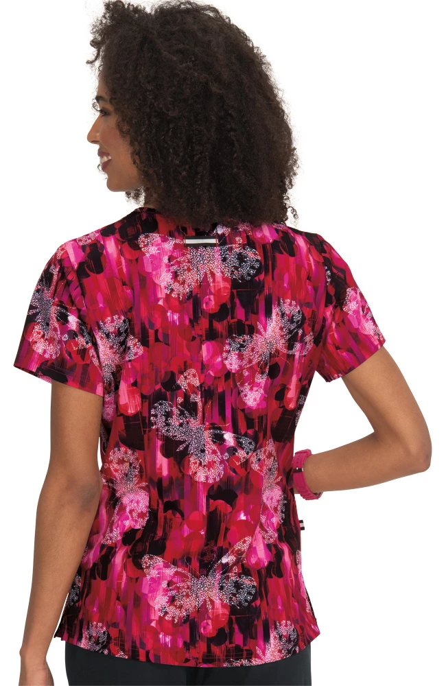 Koi Clearance Women's Early Energy Flutter Butterfly Print Scrub Top - Image 2