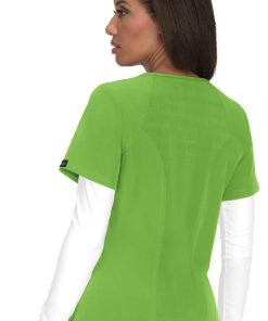 Koi Women's Eco Mock Wrap Solid Scrub Top -Silverts-shop 2 ko 1032 650