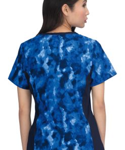 Koi Clearance Women's Raquel Mock Wrap Camo Visions Print Scrub Top -Silverts-shop 2 ko 1049pr printclearance 650 1
