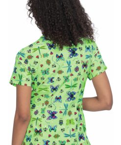 Koi Clearance Women's Thea Love Bugs Print Scrub Top -Silverts-shop 2 ko 1052pr printclearance 650